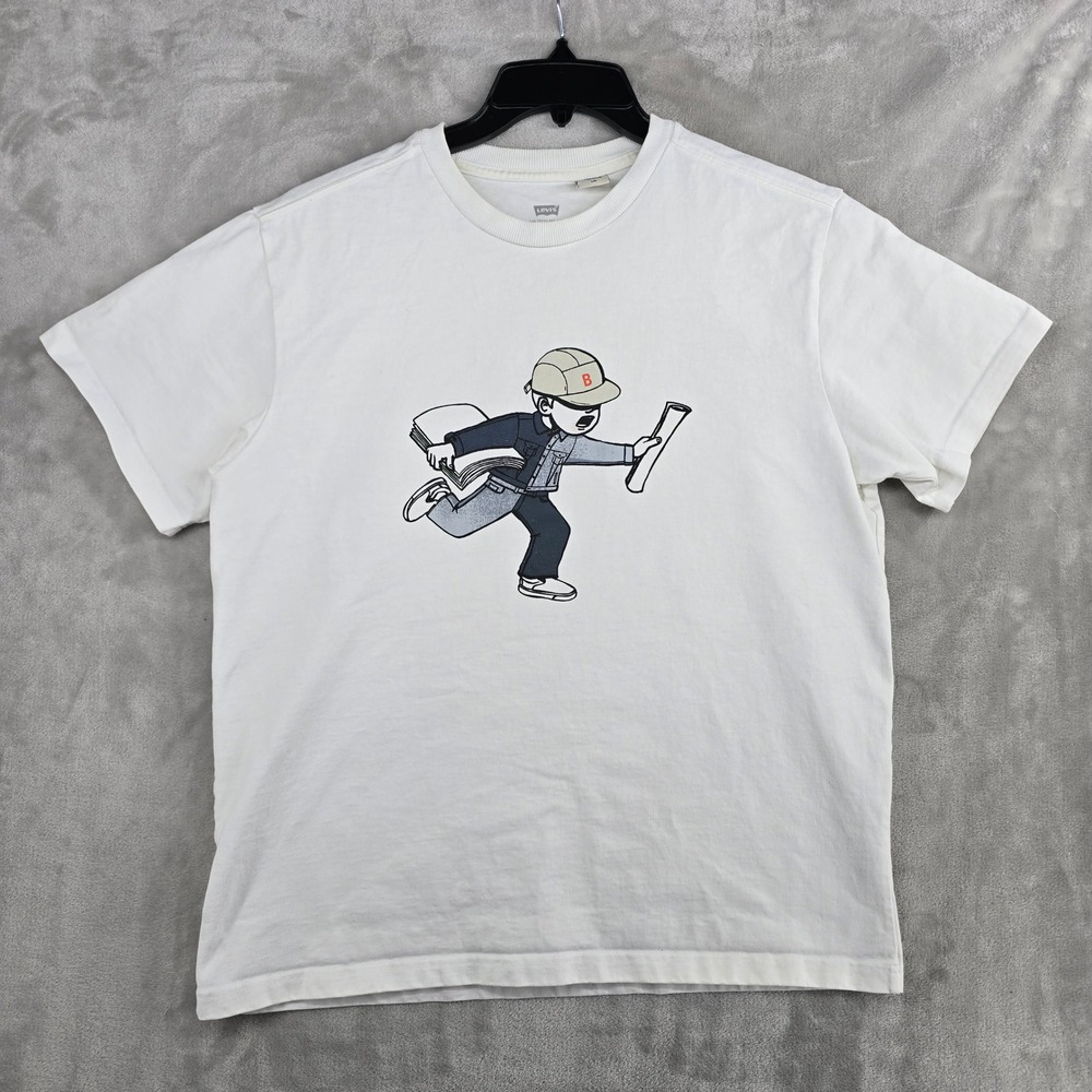 Levi's x Paperboy Paris x Beams T-Shirt‎ White Mens Large Heavy cotton Tee